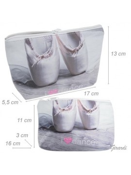 Set Pochette 2 Pz Con Disegno Scarpina Ballerina